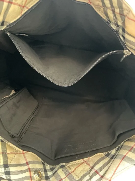 BURBERRY Nova Check Blue Label Nylon Hand Bag - Picture 12 of 16